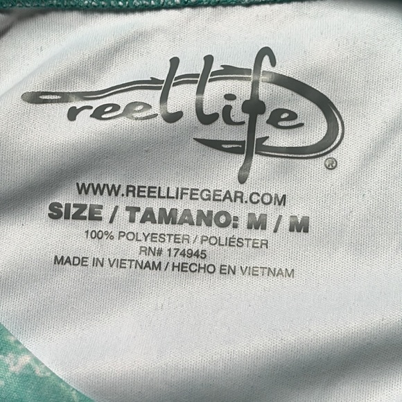 Reel Life Long Sleeve UV Blocking Shirt Size Medium - Picture 4 of 7